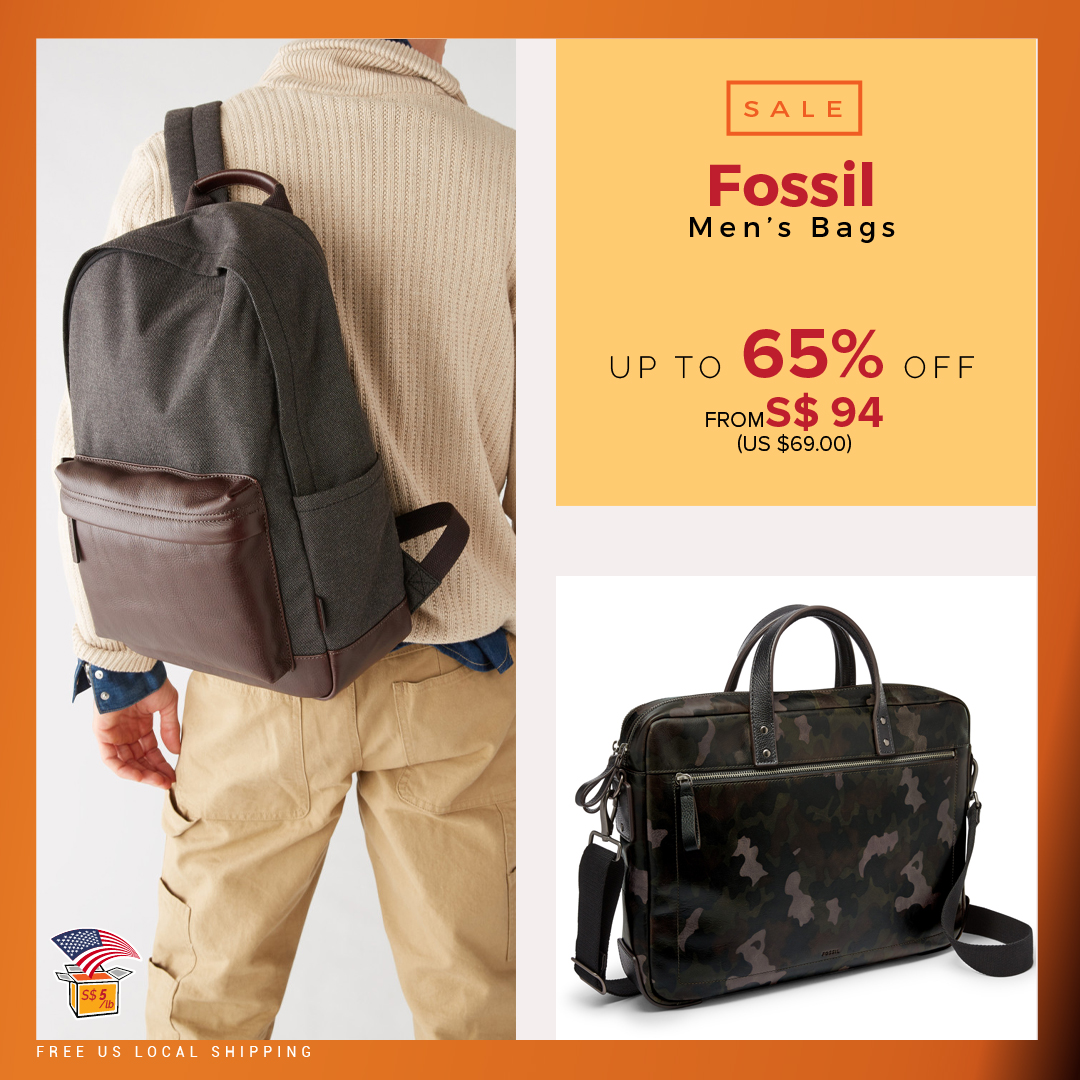 Up to 65 off Fossil Men’s Bags Buyandship SG Shop Worldwide and