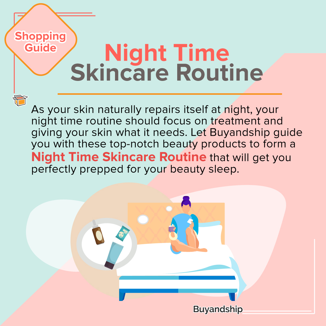 night time face routine