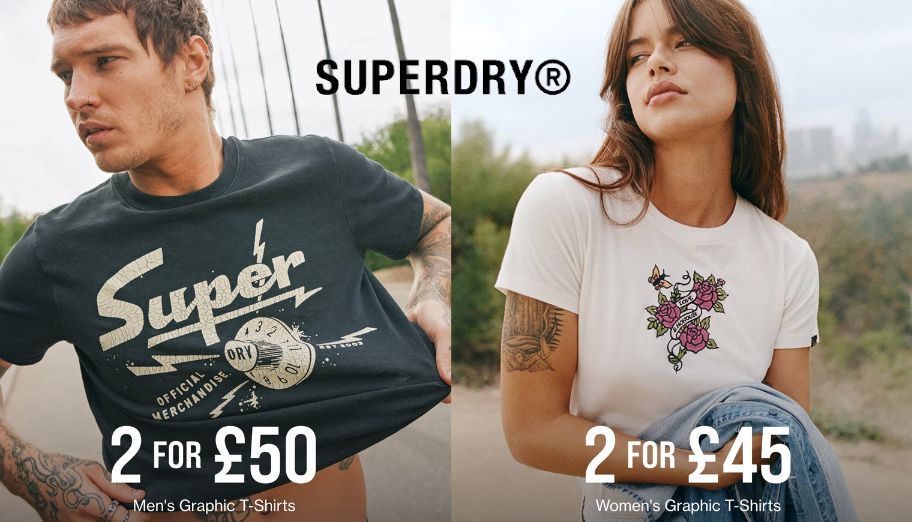 Superdry UK Clearance: Up to 70% Off on Men's＆Women's Tees