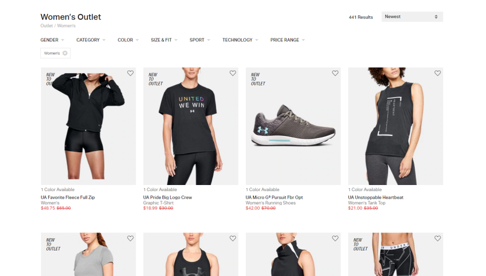 Under Armour All Women's Sportswear Brands