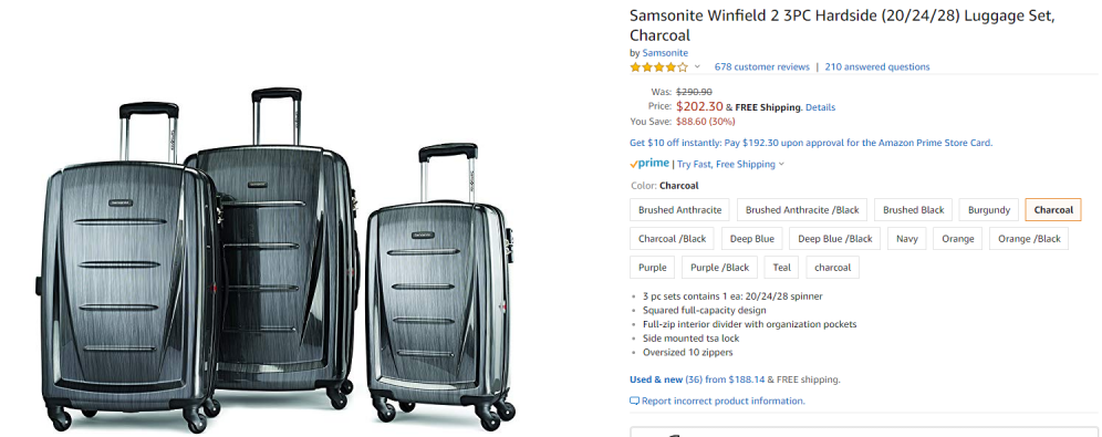 Buy A Set Of 3 Samsonite Suitcases For Only S$277! | Buyandship SG ...