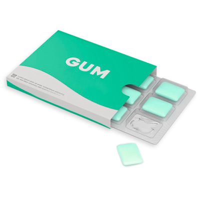 A blister pack of Chewing Gum tablets(Prohibited)
