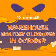 Warehouse Holiday Closures in October