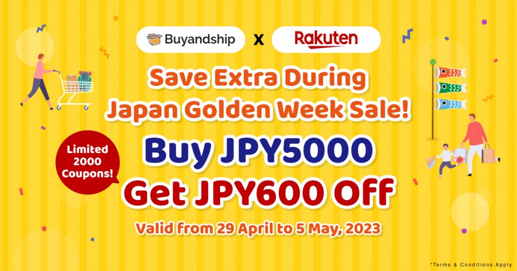 Exclusive Rakuten Japan Offer for Buyandship Members! Buy JPY5000 & Get JPY600 Off for a Limited-Time