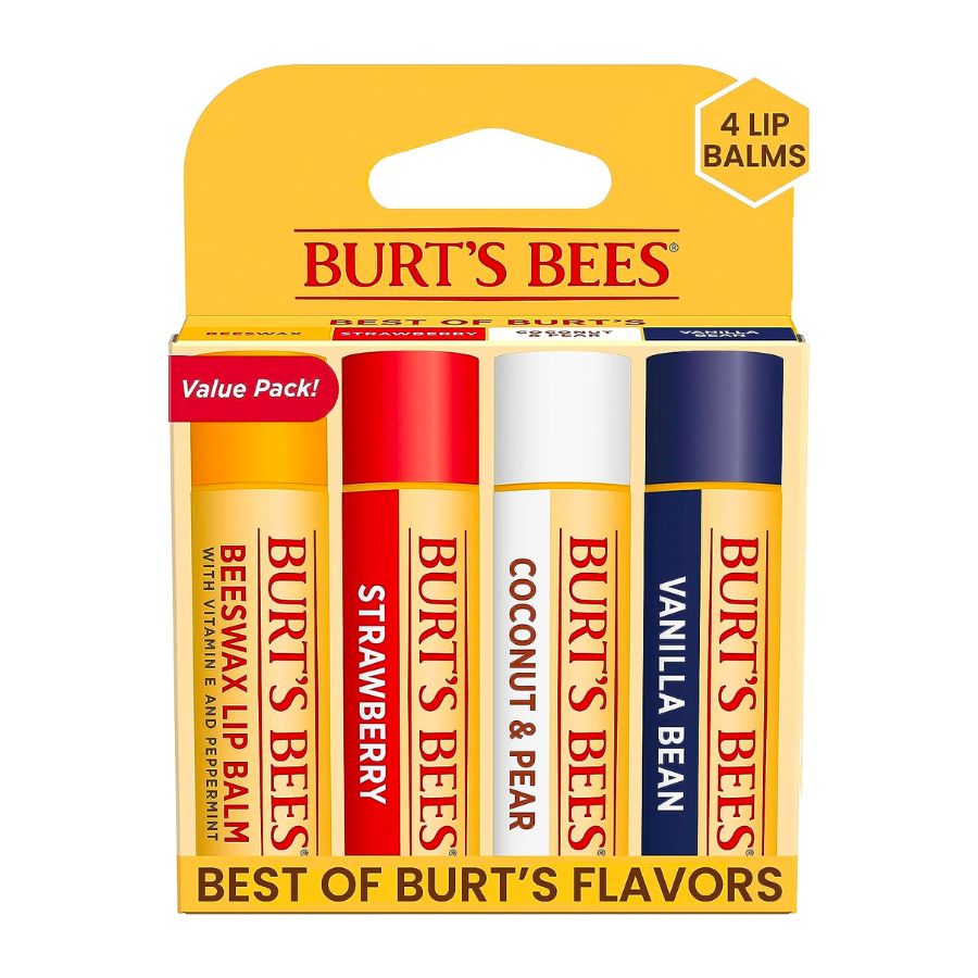 6. Burt's Bees - Moisturising Lip Balms（4pc）
