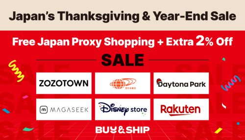 Buy&Ship Japan Free Proxy Service Fee + Extra 2% Off
