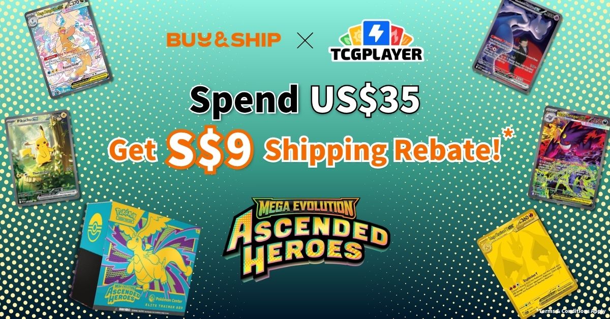 [Limited Time Offer] Shop Mega Evolution—Ascended Heroes on TCGplayer & Earn S$9 Shipping Credit!